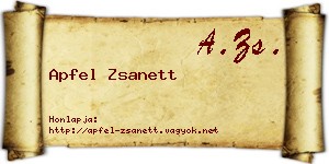 Apfel Zsanett névjegykártya